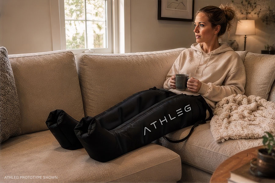 ATHLEG recovery boots used after training
